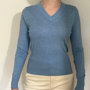 Scotch & Soda Maison Scotch Sky Blue V- Neck Pullover